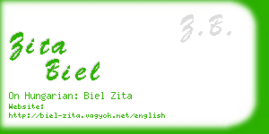 zita biel business card